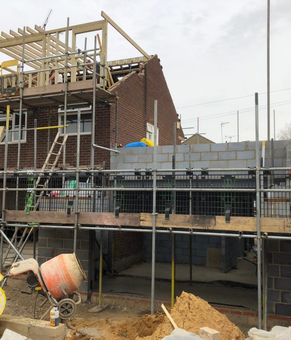 The construction of a new build house and the renovation of a house in the UK including new home extension and loft conversion.