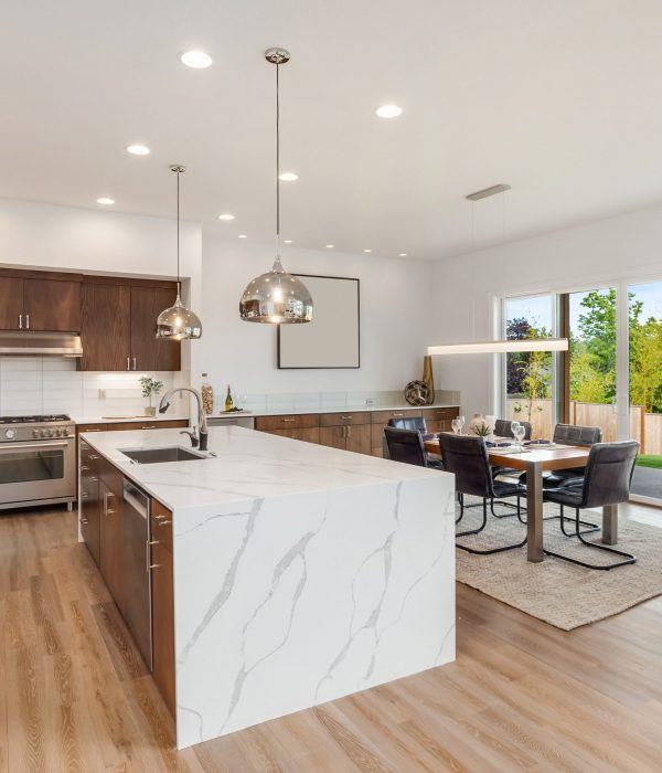 kitchen in newly constructed luxury home